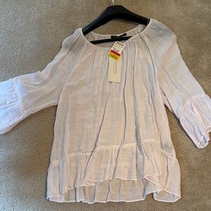White Women's Peasant Top